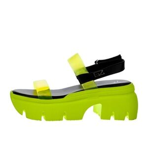 Giuseppe Zanotti Black and Yellow Sandals with Unique Design